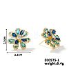 Copper & Zirconia Flower Petal Stud Earrings for Women ZY3251-1-1