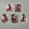 6Pcs 5 Styles DIY Figure Picture Stickers STIC-U004-01C-3