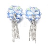 Handmade Polymer Clay Rhinestone Beads CLAY-Z006-02F-1