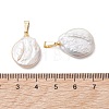 Natural Baroque Keshi Pearl Pendants PALLOY-JF05469-2