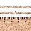 AB Color Plated Transparent Glass Beads Strands GLAA-G127-01H-4