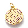 Brass Micro Pave Cubic Zirconia Pendants ZIRC-Q015-037G-2