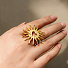 304 Stainless Steel Cuff Open Rings RJEW-H269-06G-2