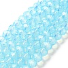 Baking Painted Transparent Glass Beads Strands DGLA-A034-J6MM-D08-1