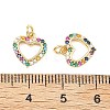 SHEGRACE Valentine's Day Brass Colorful Cubic Zirconia Charms XGRQ3P724-570G-3