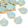 Golden Plated Alloy Enamel Charms ENAM-S118-04C-4