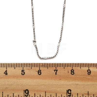 Brass Curb Chains Necklaces for Women NJEW-D302-18P-1