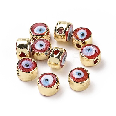 Handmade Evil Eye Lampwork Beads LAMP-P057-05G-04-1