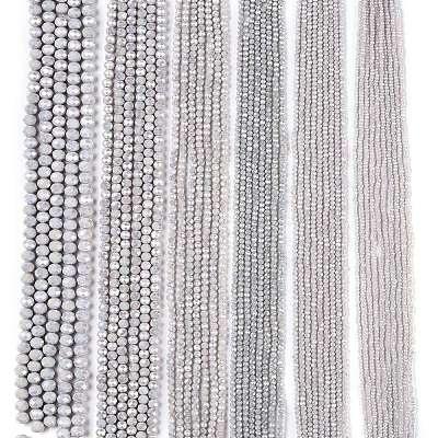 Electroplate Glass Beads Strands EGLA-A044-P3mm-B19-1