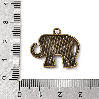 Elephant Tibetan Style Alloy Pendants TIBEP-R344-52AB-FF-1