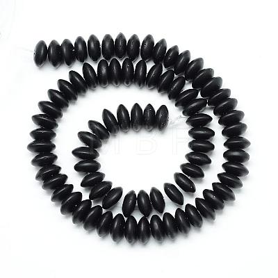 Synthetic Black Stone Beads Spacer Strands G-R359-4x8-02-1