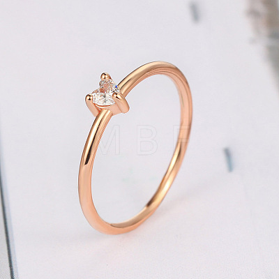 Brass Micro Pave Cubic Zirconia Finger Rings for Women FS-WG4BC3F-13-1