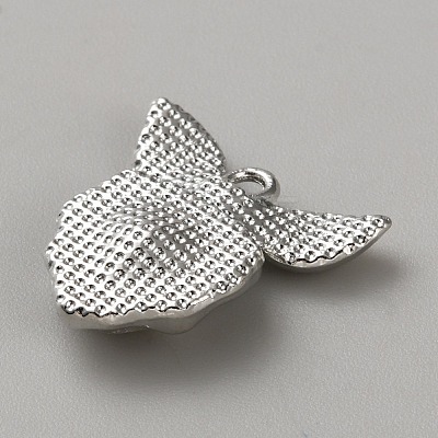 White Series Love Bow Alloy Acrylic Pendant PALLOY-WH0115-01P-12-1