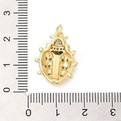 Brass Pave Cubic Zirconia  Pendants KK-Z028-04G-1
