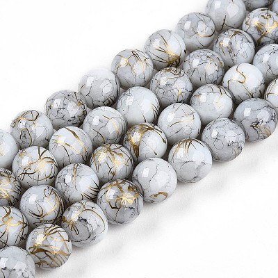 Baking Paint Glass Beads X1-DGLA-N003-10mm-B01-1