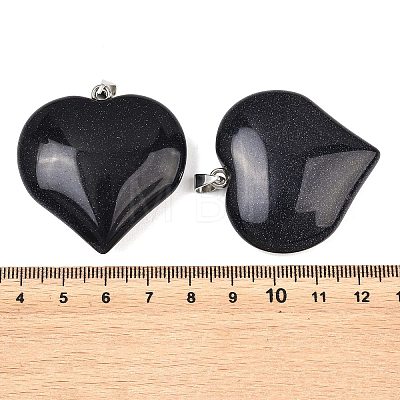 Synthetic Blue Goldstone Pendants GG-K002-04Y-1