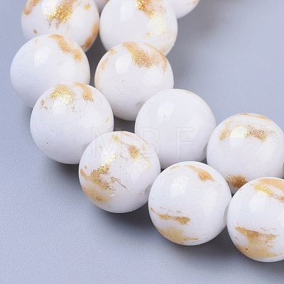 Natural Mashan Jade Beads Strands G-F670-A18-6mm-1