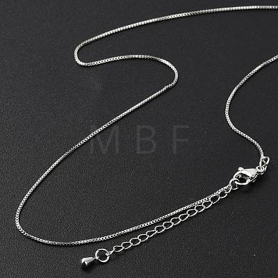 Brass Box Chain Necklaces for Women NJEW-D302-41P-1