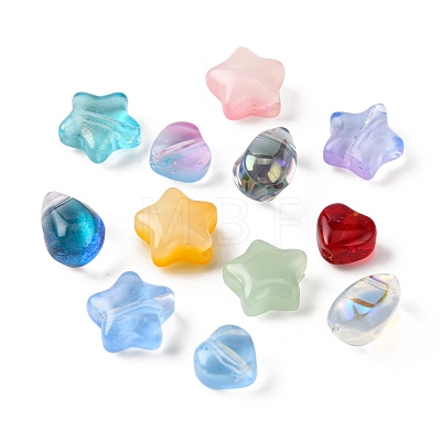 120Pcs 12 Style Imitation Jade Glass Beads GLAA-FS0001-21-1