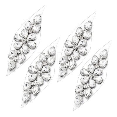 Rhinestone Clothing Patches PATC-WH0028-027P-1