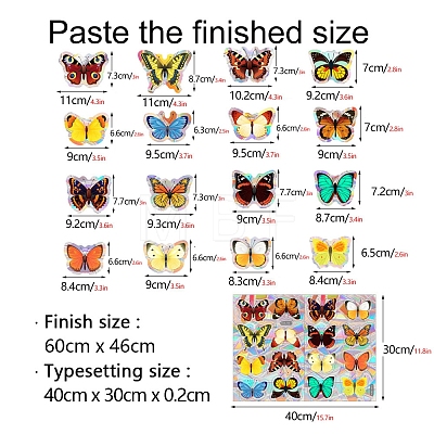 Butterfly Rainbow Prism Electrostatic Window Stickers PW-WG7843B-01-1