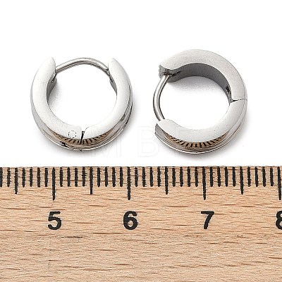 304 Stainless Steel Polishing Effect Hoop Earrings EJEW-M001-37P-1