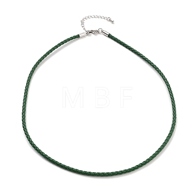 Braided Round Imitation Leather Bracelets Making BJEW-H610-01P-16-1