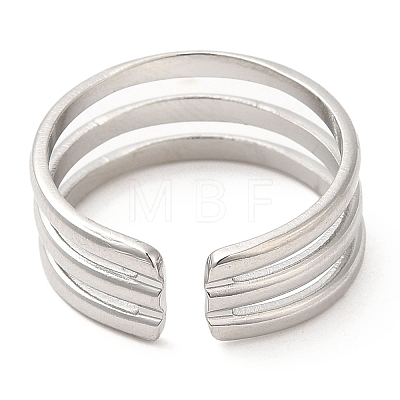 304 Stainless Steel Open Cuff Rings RJEW-K245-84P-1