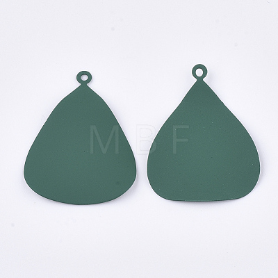 Spray Painted Eco-Friendly Iron Pendants IFIN-T009-18B-1