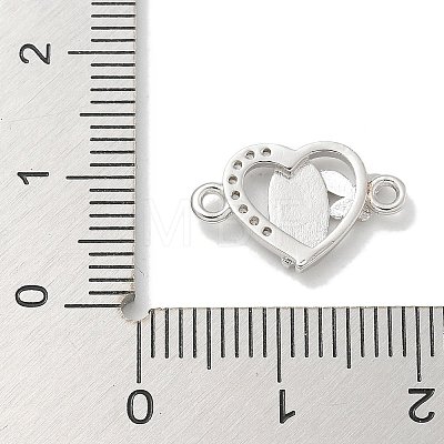 Rack Plating Brass Micro Pave Clear Cubic Zirconia Religion Heart Virgin Mary Connector Charms KK-L224-099P-01-1