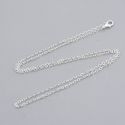 Brass Cable Chains Necklace Making MAK-N029-01S-1