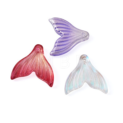 Transparent Spray Painted Glass Pendants GLAA-TA0003-16-1