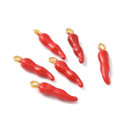 Brass Enamel Pendants X-PALLOY-H003-1G-1