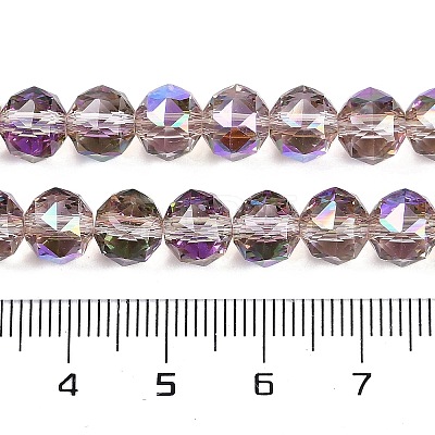 Transparent Electroplate Glass Beads Strands EGLA-N002-34C-C28-1