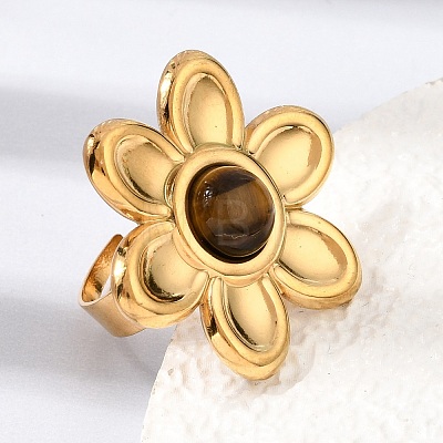 304 Stainless Steel Cuff Open Rings for Women GG-CBA7994-02G-11-1