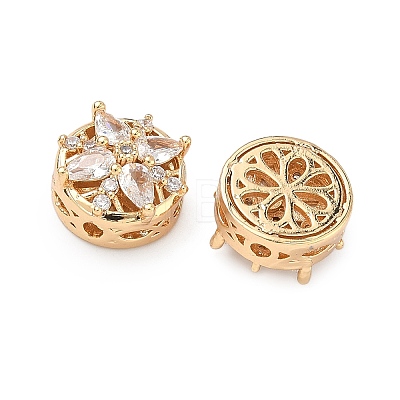 Brass Pave Clear Cubic Zirconia Multi-Strands Links KK-B172-06G-1