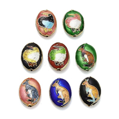 Handmade Cloisonne Beads CLB-Z001-08G-1