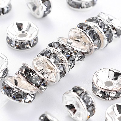Brass Grade A Rhinestone Spacer Beads LS-RSB037NF-03-1