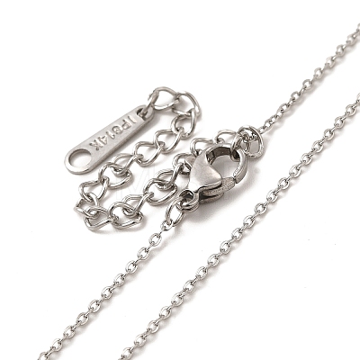 304 Stainless Steel Cable Chain Necklace for Women NJEW-G097-11P-1
