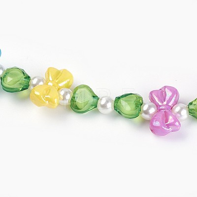 Acrylic Beads Kids Necklaces NJEW-JN02235-1