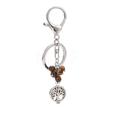 Natural Mixed Gemstone Keychain KEYC-JKC00426-1