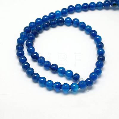 Natural Agate Beads Strands G-G583-6mm-12-1