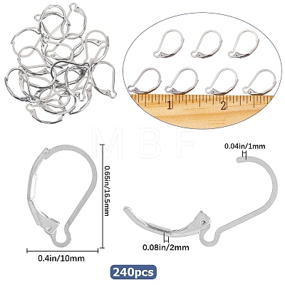 SOFPLATE 304 Stainless Steel Leverback Earring Findings STAS-SP0001-05B-1