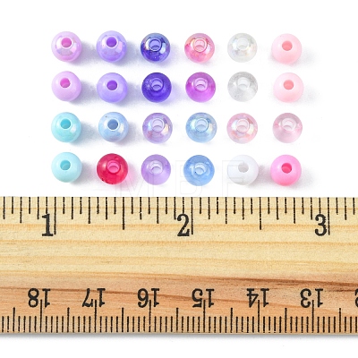 120G 24 Style Transparent & Opaque Acrylic Beads OACR-FS0001-21-1