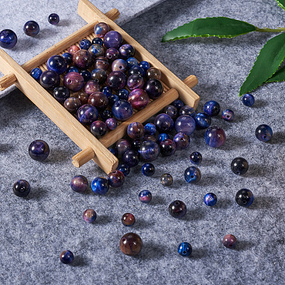 Kissitty DIY Stone Round Beads Bracelets Making Kits DIY-KS0001-20-1