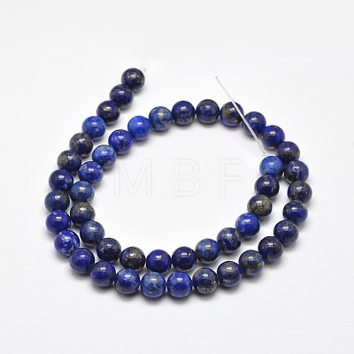 Natural Lapis Lazuli Round Bead Strands X-G-E262-01-10mm-1