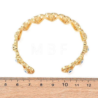 Brass Cuff Bangles for Women BJEW-C140-33G-1