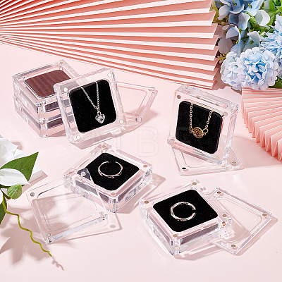 Transparent Plastic Jewelry Display Stands LS-ODIS-WH0029-36-1