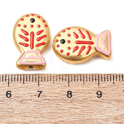 Baking Paint Glass Enamel Beads GLAA-B035-01E-1