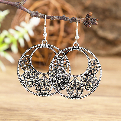 Zinc Alloy Dangle Earrings FS-WG945BB-05-1